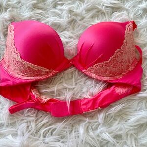 Victoria's Secret Vibrant Pink Lace Bra